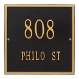 Address plaque Square Estate wall