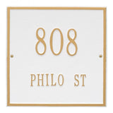 Address plaque Square Estate wall