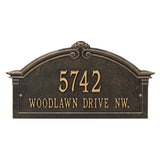 Address plaque Roselyn Arch Grande personalized wall