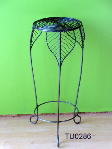 Wire leaf tall plant-stand