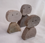 Stone faces, 3 figures