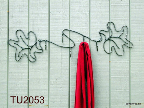 Key hooks leaf, 5 support, wall mount
