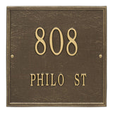 Address plaque Square, standard wall