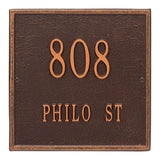 Address plaque Square Estate wall