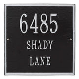 Address plaque Square, standard wall