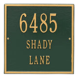 Address plaque Square, standard wall