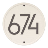 Address plaque Neohaus Modern Round 8.75" personalized wall