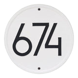 Address plaque Neohaus Modern Round 8.75" personalized wall