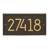 Address plaque Neohaus Modern Rectangle personalized wall