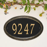 Address plaque Concord Oval wall Estate