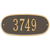 Address plaque oval wall