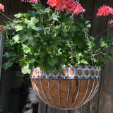 Queen Anne coco moss lined hanging basket 16", set of 2