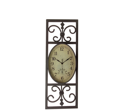 Aged face outdoor wall clock