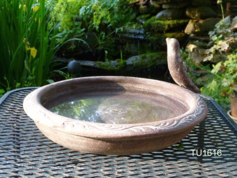 Birdbath, terracotta