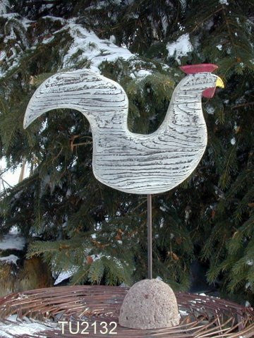 Folk Art whitewash Rooster