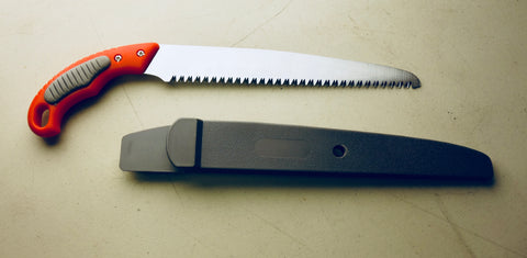 Pruning saw with razor teeth and holder